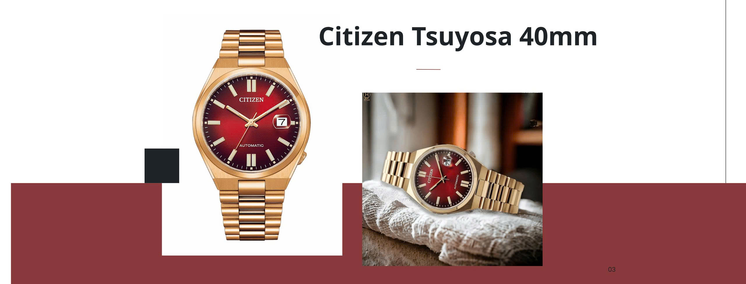 Citizen tsuyosa 40 NJ0153-82X đỏ