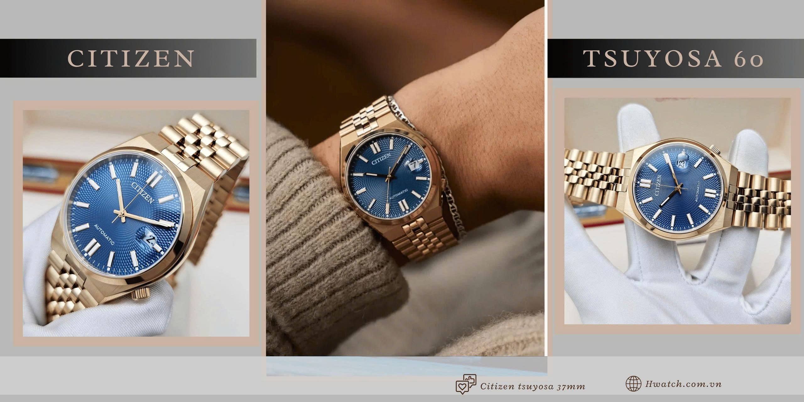 citizen Tsuyosa 60 NK0023-57L xanh tro