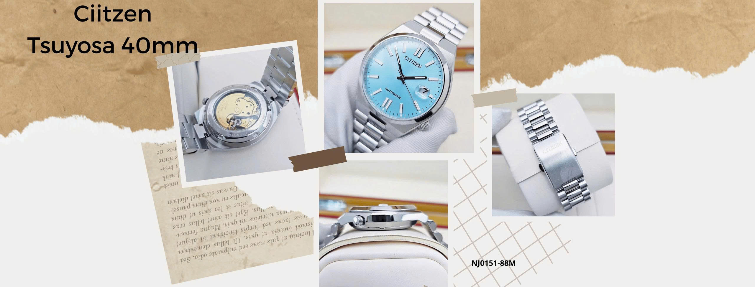 Citizen tsuyosa NJ0151-88M xanh tiffany