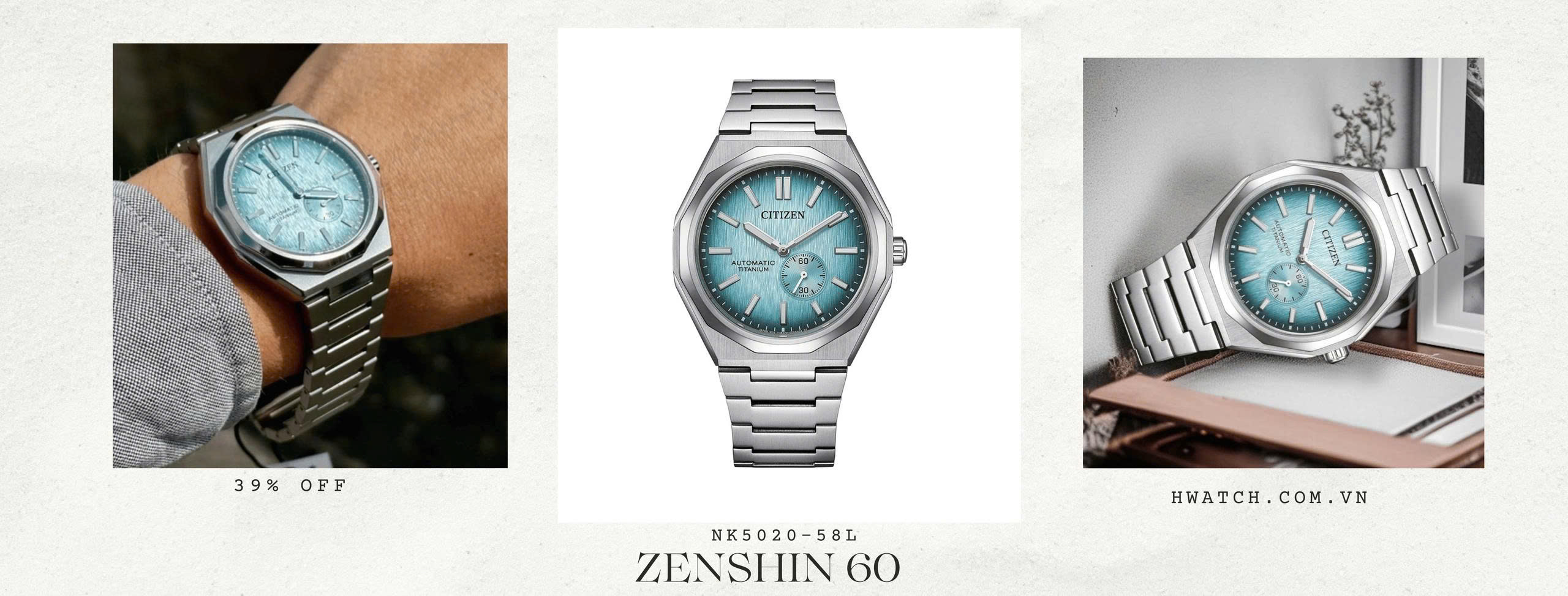 Citizen Zenshin 60 Super Titanium NK5020-58L Tiffany