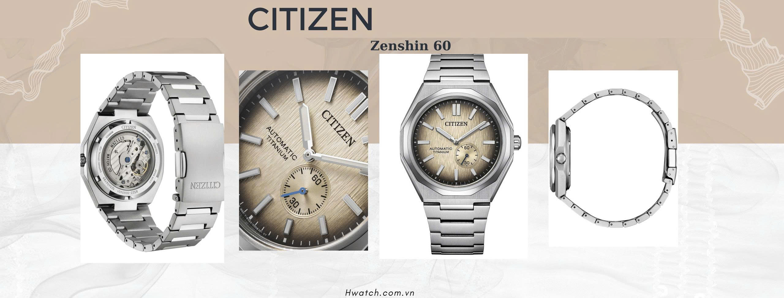 Citizen Zenshin 60 Super Titanium NK5020-58P Gold