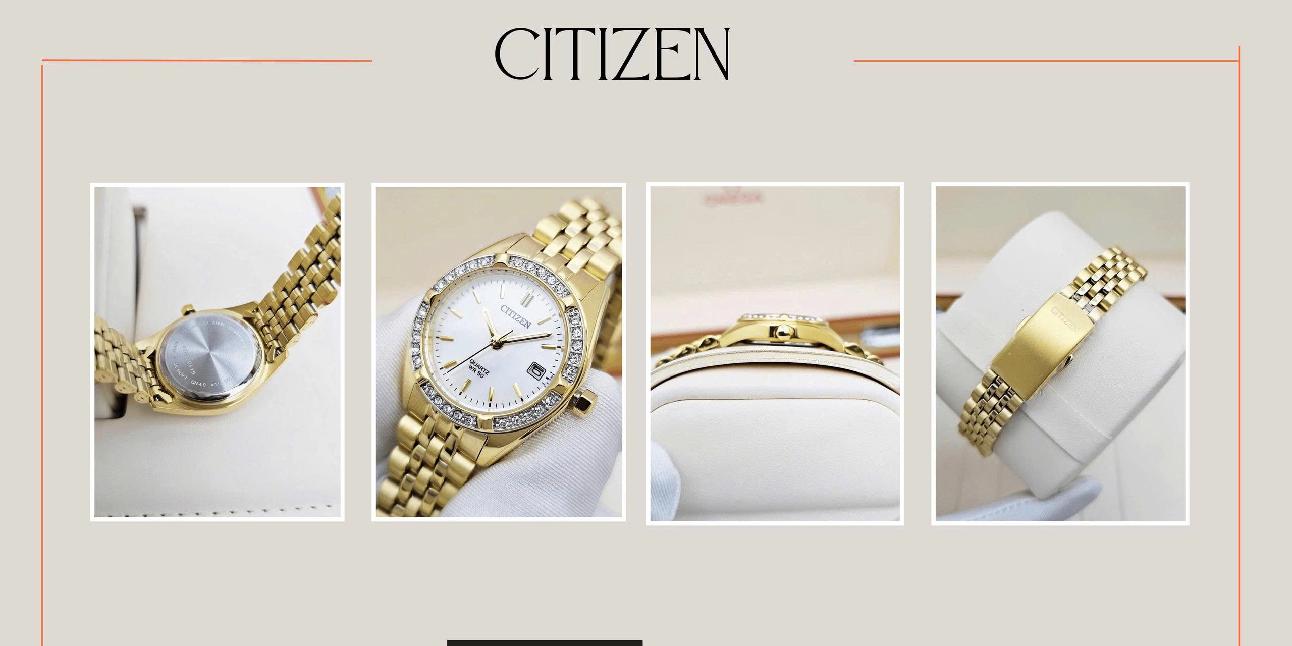 Đồng Hồ Nữ Citizen Quartz Diamond EU6062-50D