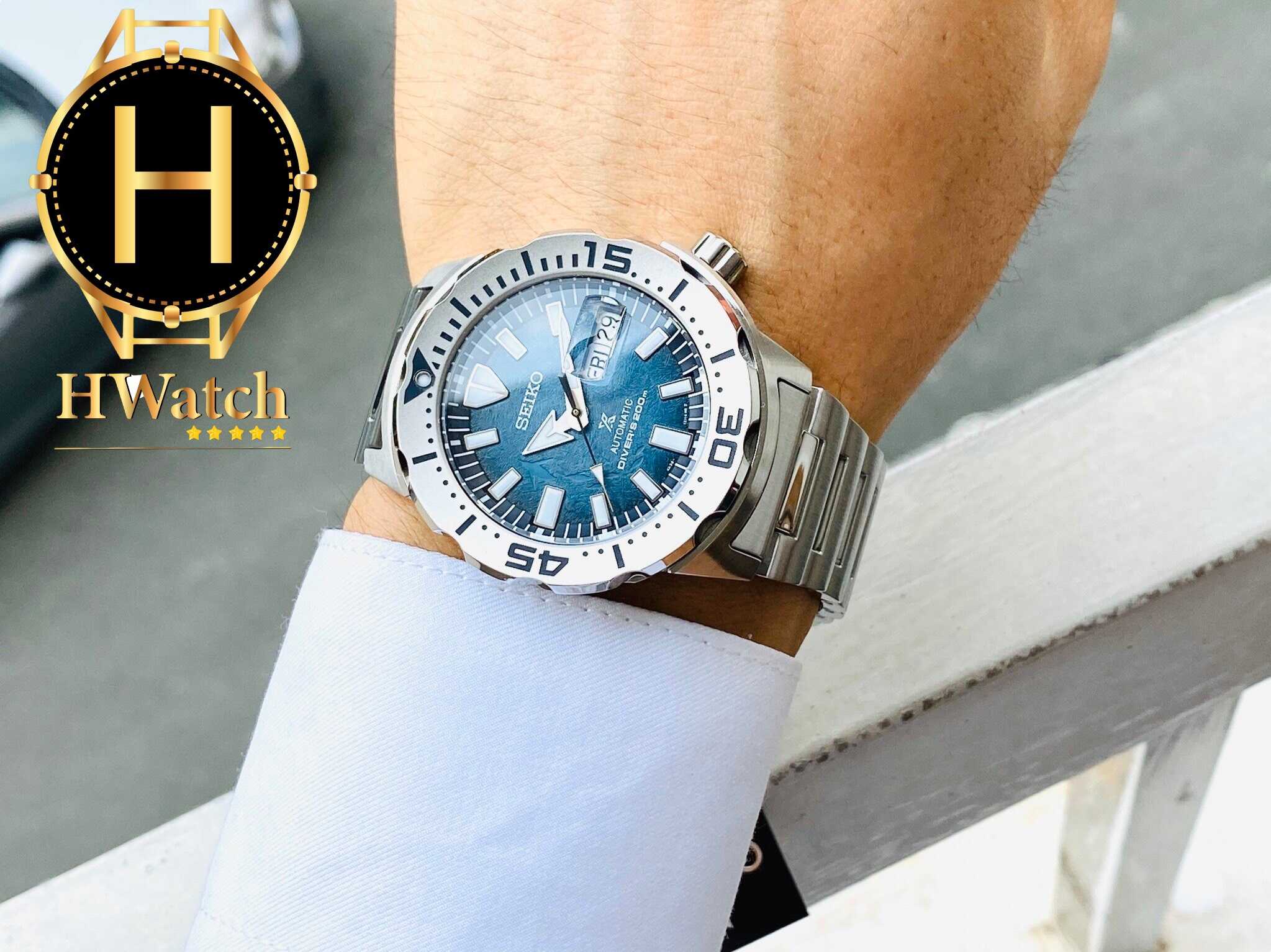 Đồng Hồ Nam Seiko Automatic Diver's SRPH75K1 Dây Sắt Trắng Mặt Xanh | Đồng Hồ Nam Seiko Automatic Diver's SRPH75K1 Dây Sắt Trắng Mặt Xanh |