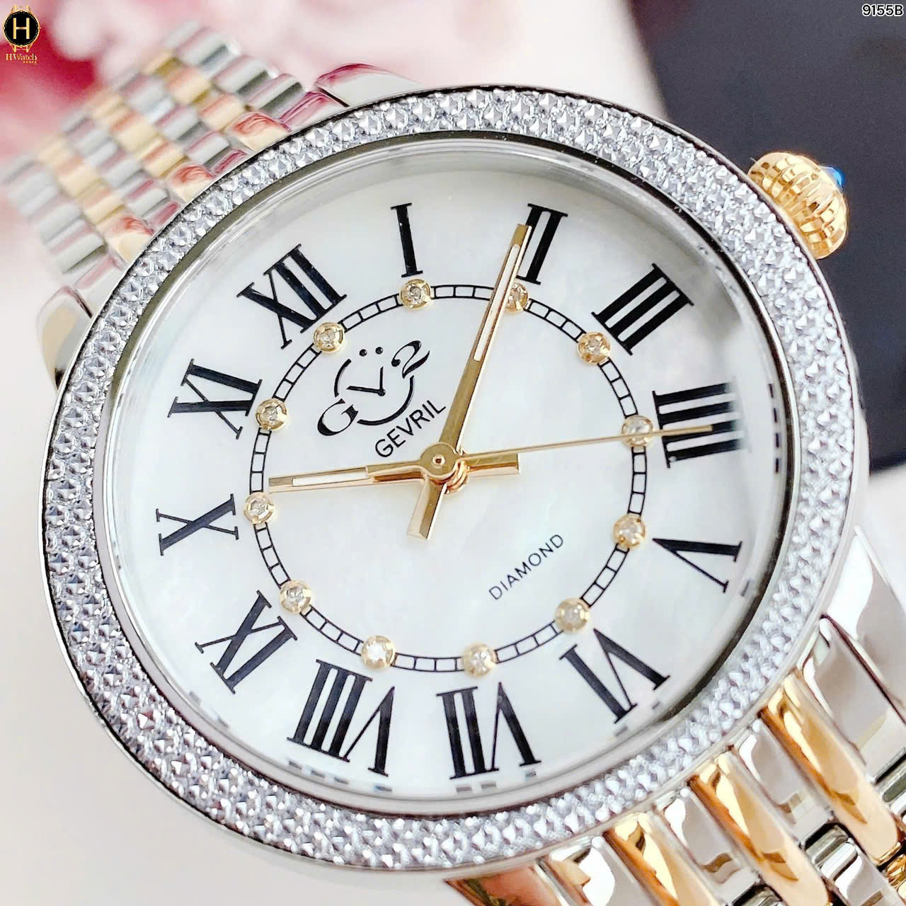 Đồng hồ Nữ Gv2 By Gevril Quartz Astor III Diamond 9155B