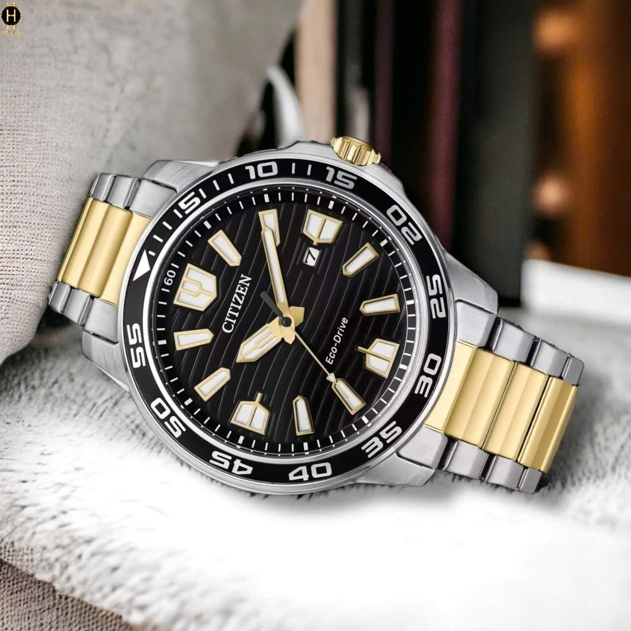 Đồng Hồ Nam Citizen Quartz Eco-drive Sport Casual Hand Calendar AW1706-52E