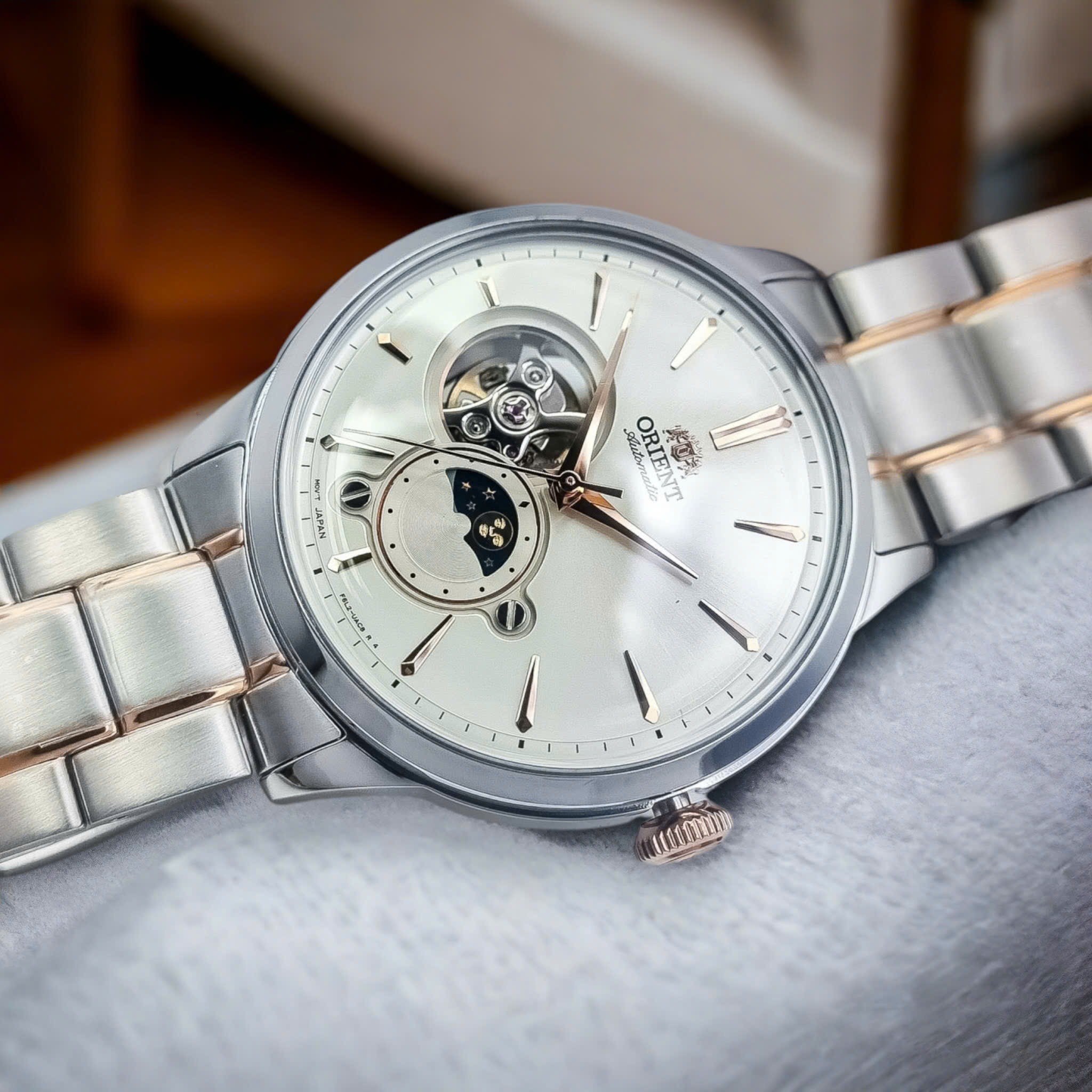 Đồng Hồ Nam Orient Automatic Open Heart Sun And Moon Gen RA-AS0101S10B RA-AS0101S30B RA-AS0101S