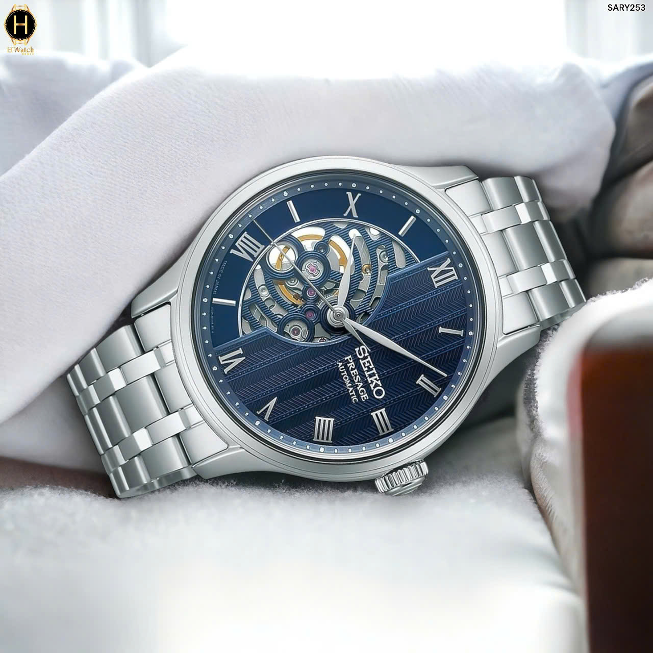 Đồng Hồ Nam Seiko Automatic Presage Blue SARY253