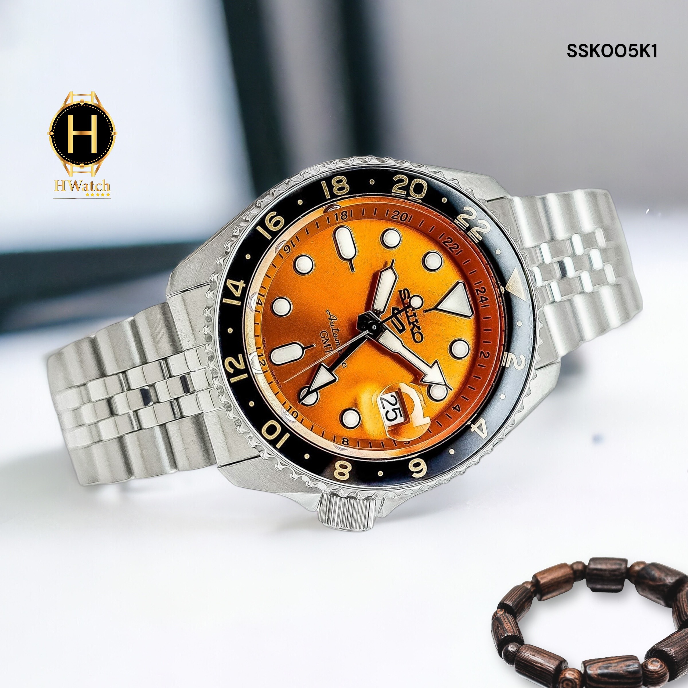 Seiko 5 Reloj para Hobre Analógico de Autoático con Brazalete de Seiko 5 Reloj para Hobre Analógico de Autoático con Brazalete de