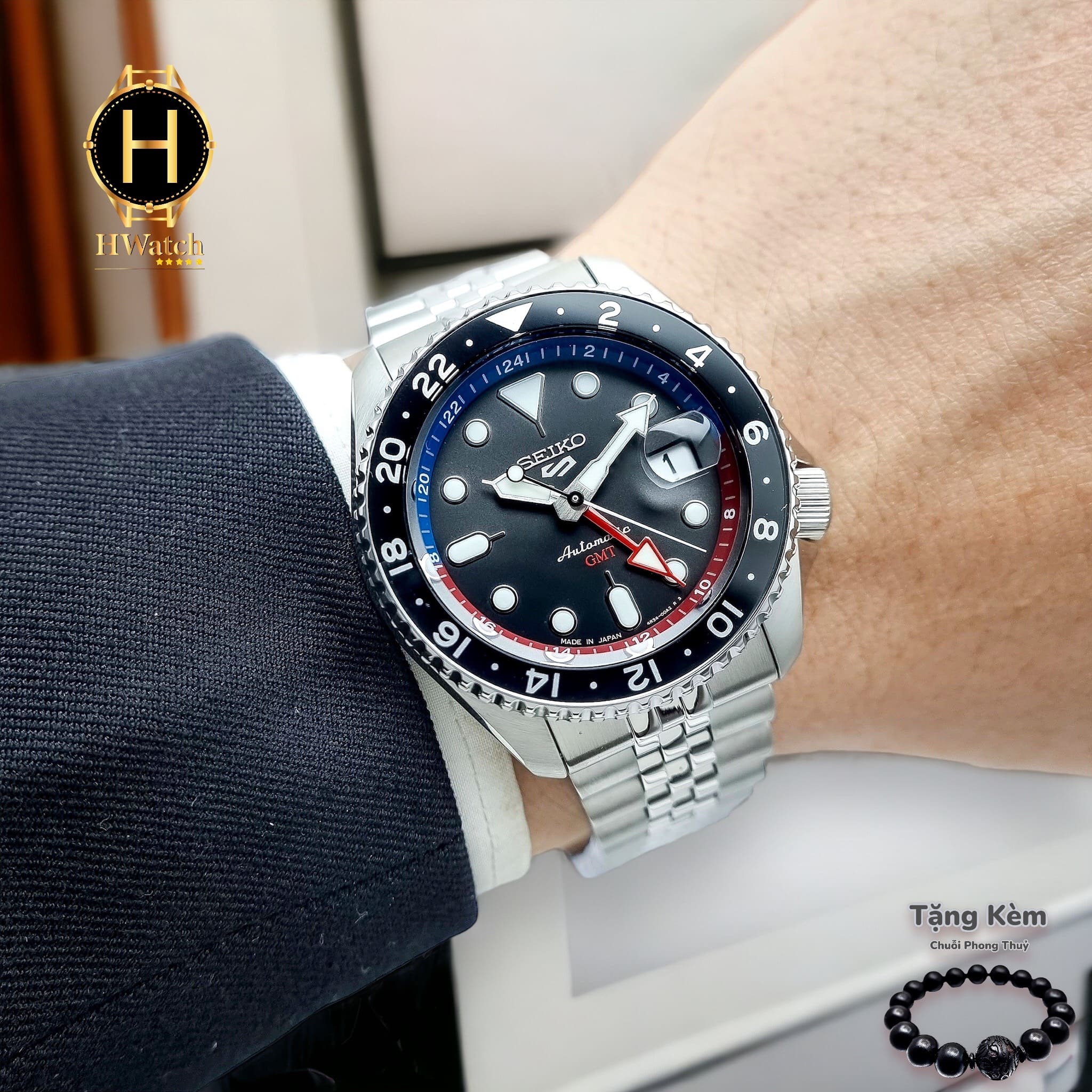 Đồng Hồ Nam Seiko Automatic SSK019J1( SSK019 Sport GMT Made IN Japan