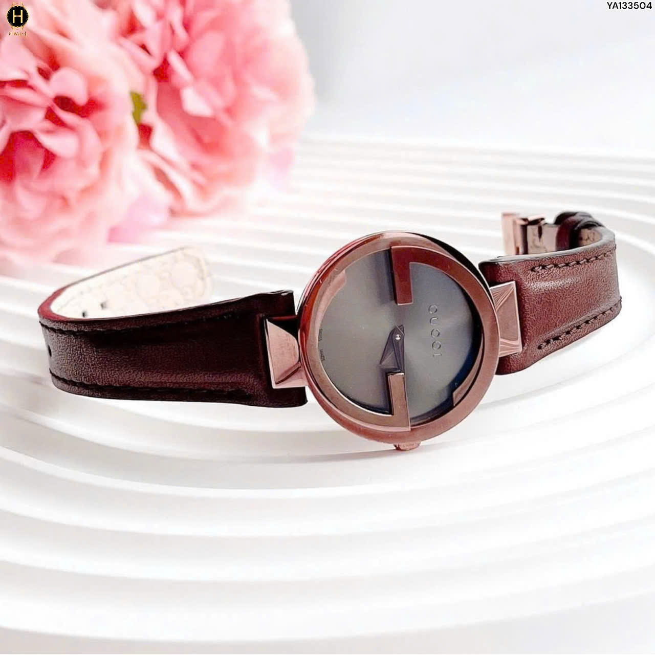 đồng Hồ Gucci Ya133504 Gucci YA133309 Interlocking G Brown Women's