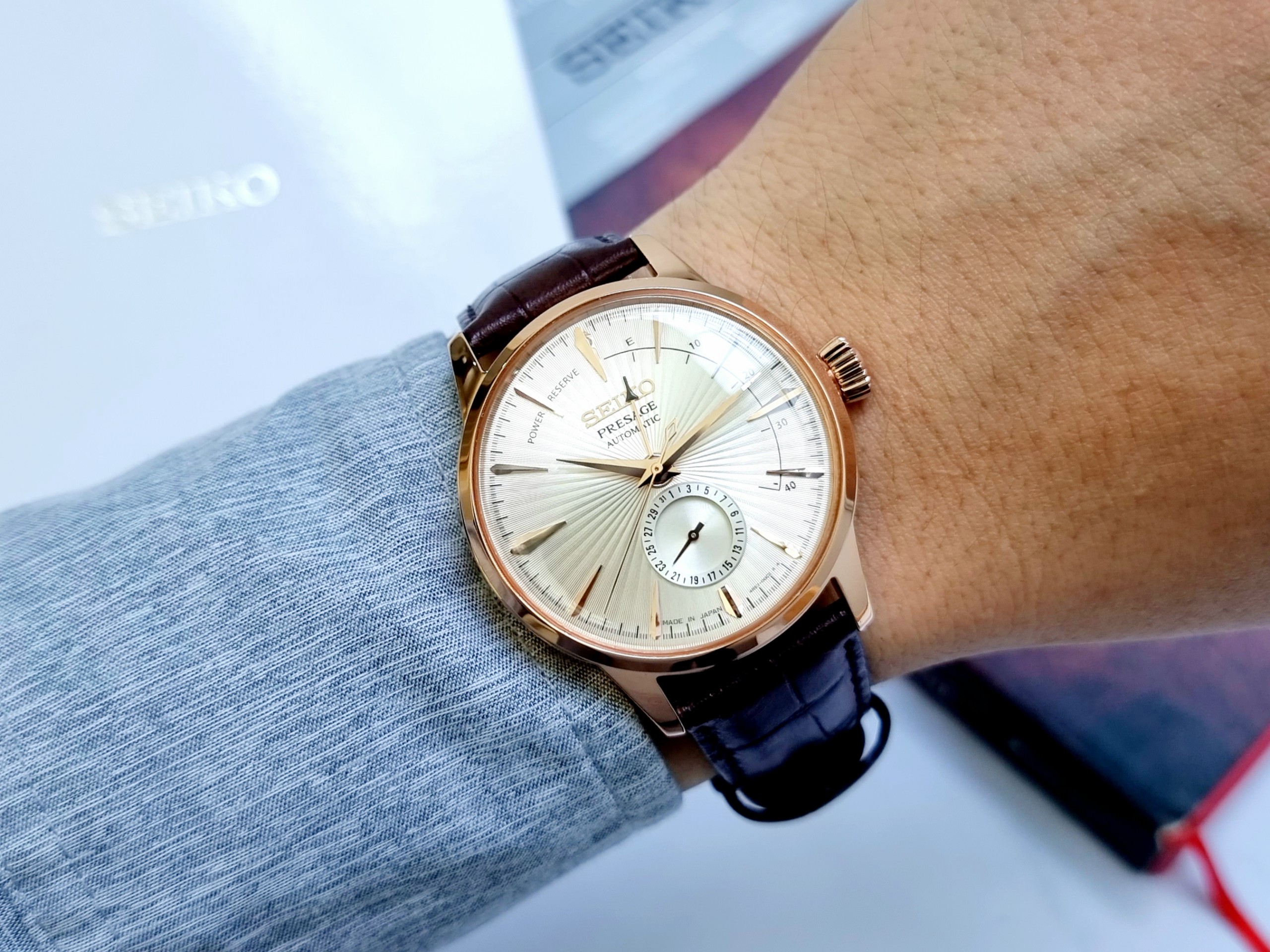 Đồng Hồ Nam Seiko Presage SSA346J1 Automatic Dây Da Rose 