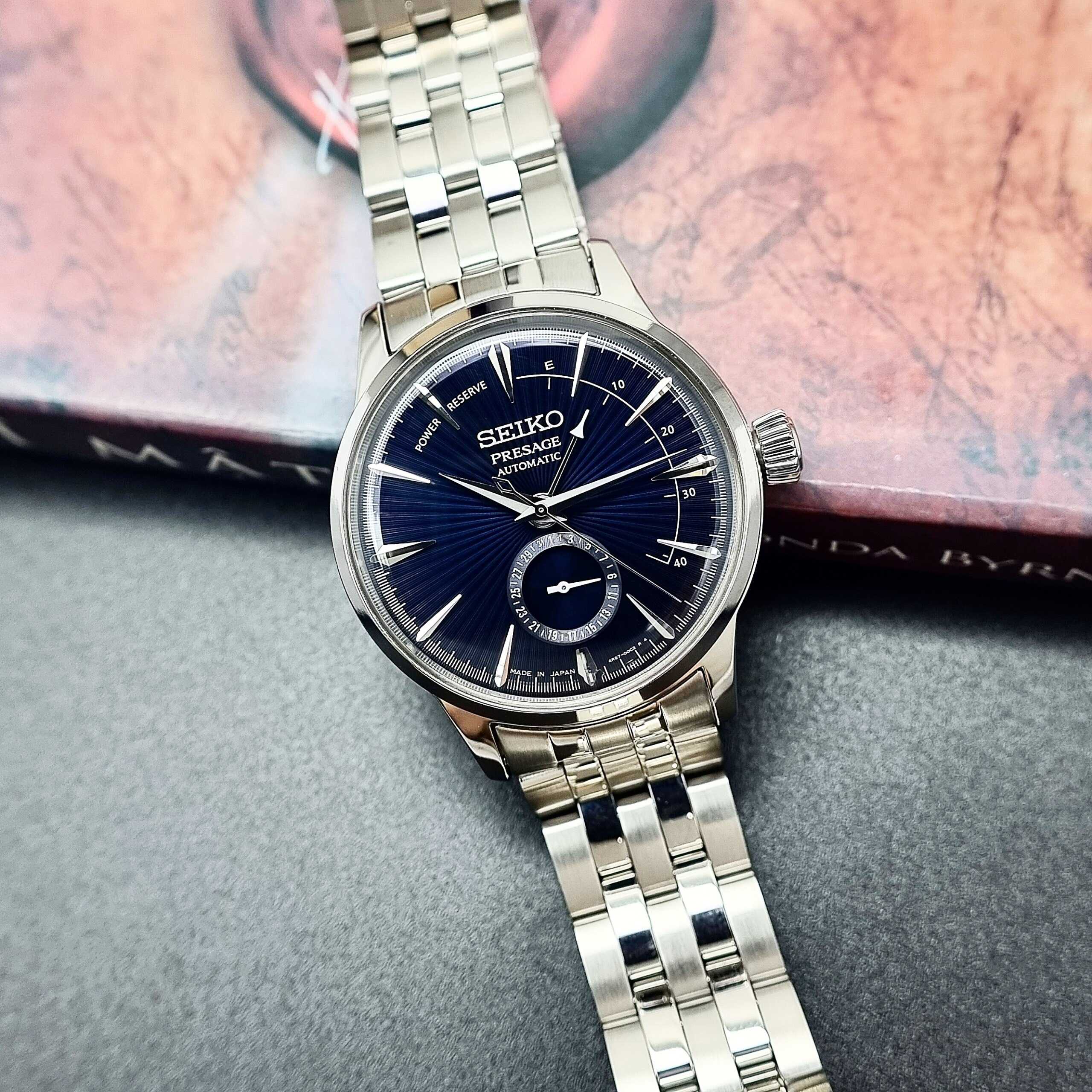 Đồng Hồ Seiko Presage Cocktail Blue Moon SSA347J1 (SSA347) Automatic Dây  Sắt Nam 