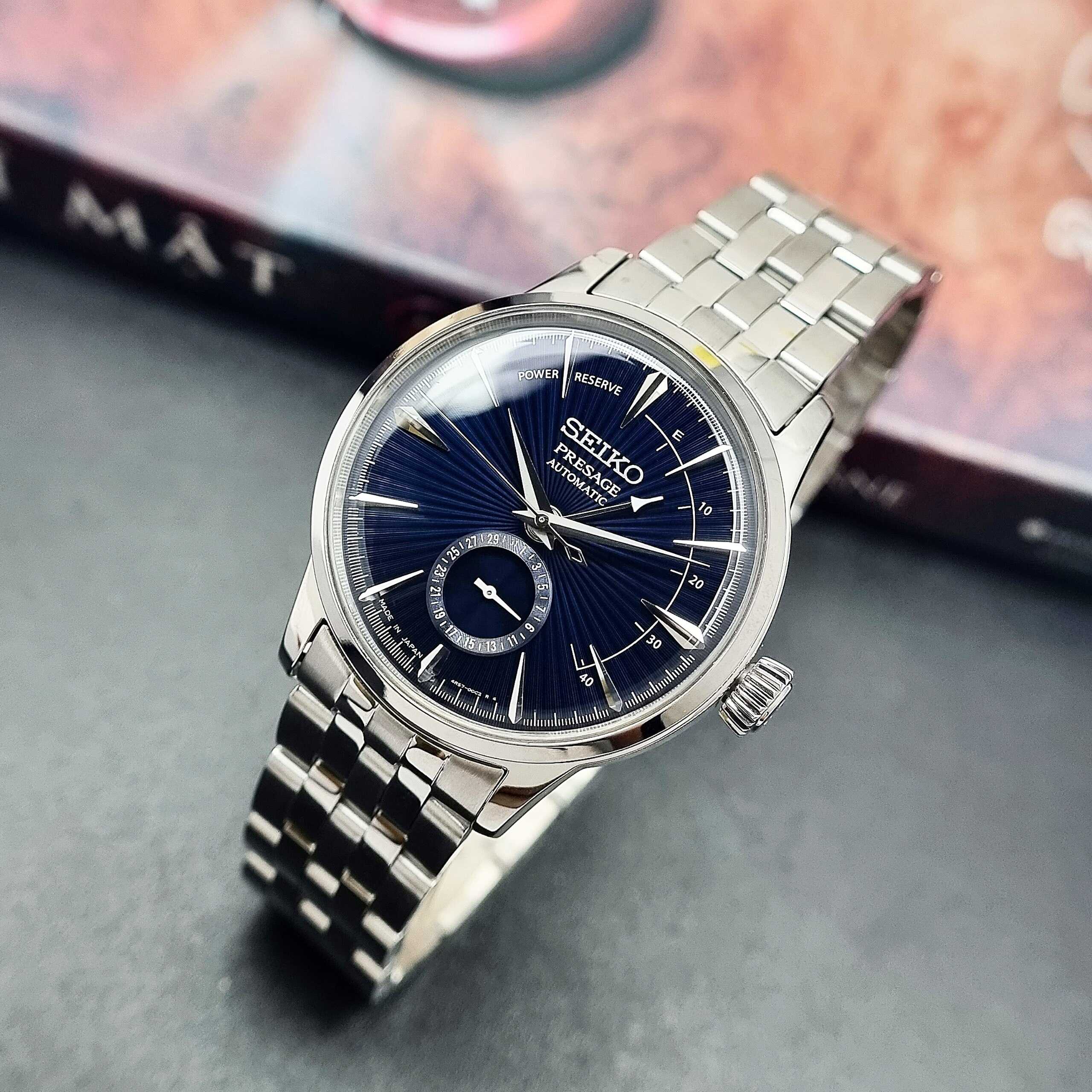 Đồng Hồ Seiko Presage Cocktail Blue Moon SSA347J1 (SSA347) Automatic Dây  Sắt Nam 