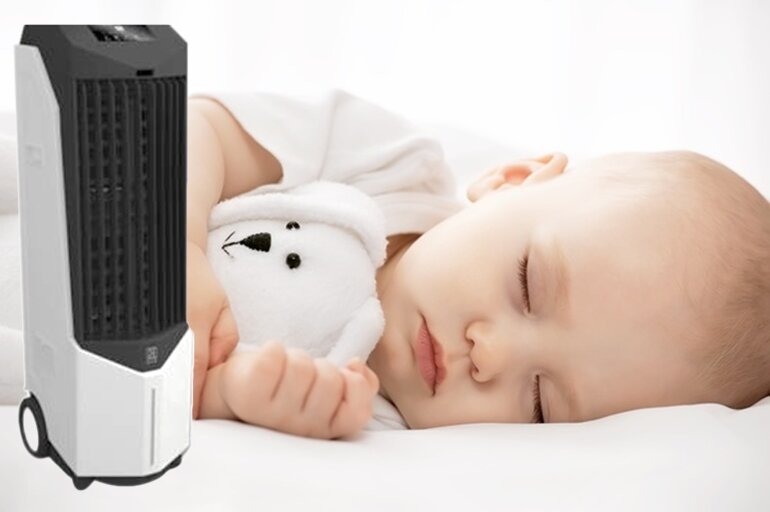 NHỮNG LƯU Ý KHI SỬ DỤNG QUẠT ĐIỀU HÒA CHO NHÀ CÓ TRẺ NHỎ