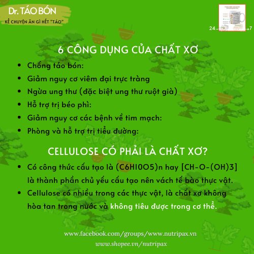 Topic 1: Khái niệm và công dụng của chất xơ