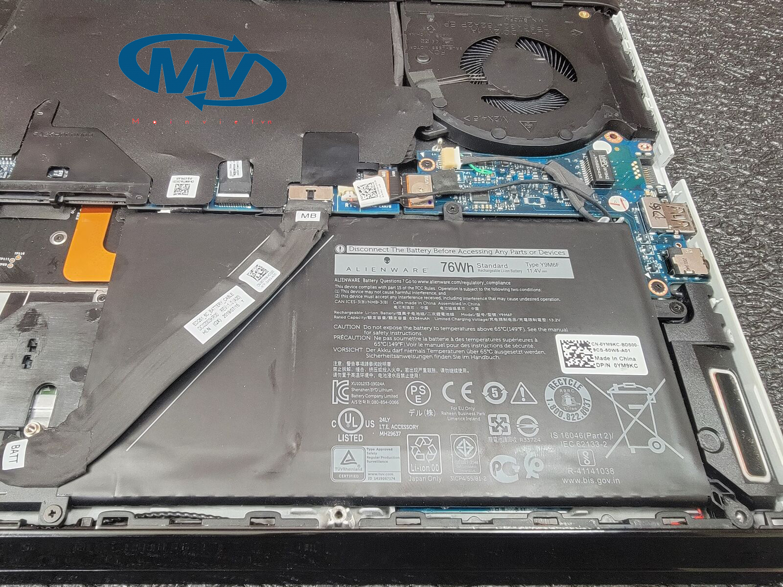 Main dell Alienware M15 R2, M17 R2, EDQ51 LA-H351P