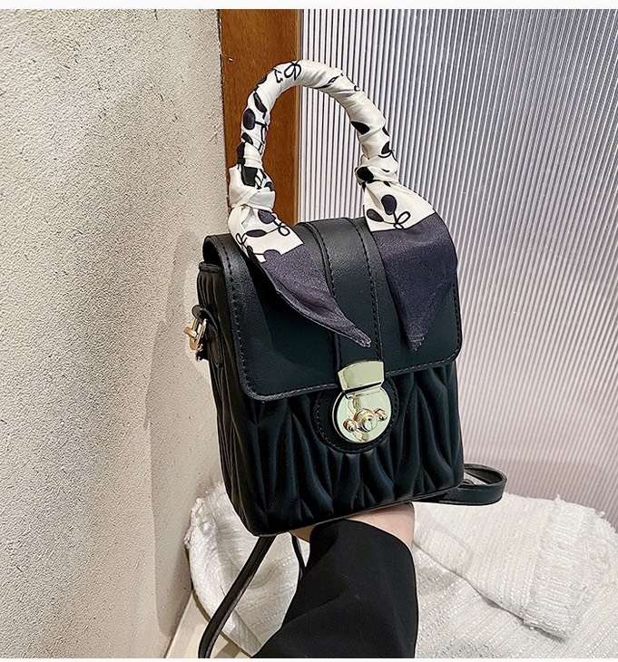 Túi Hộp Nữ Có Quai Xách - Giỏ Xách Đeo Chéo Kèm Khăn Lụa Mona - tt230139