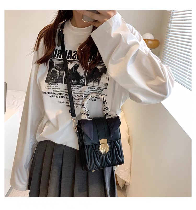 Túi Hộp Nữ Có Quai Xách - Giỏ Xách Đeo Chéo Kèm Khăn Lụa Mona - tt230139