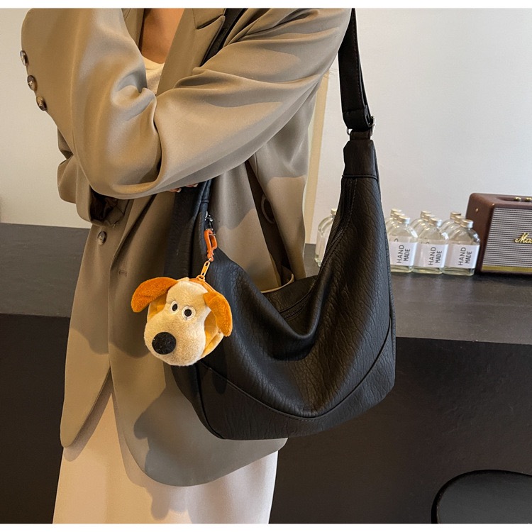 Túi Xách Nữ Size To Đeo Chéo - Giỏ Xách Lớn Kèm Thú Bông Mona - tt240903