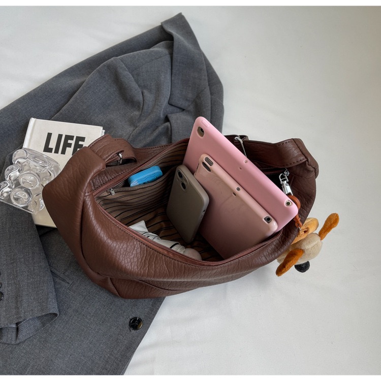 Túi Xách Nữ Size To Đeo Chéo - Giỏ Xách Lớn Kèm Thú Bông Mona - tt240903