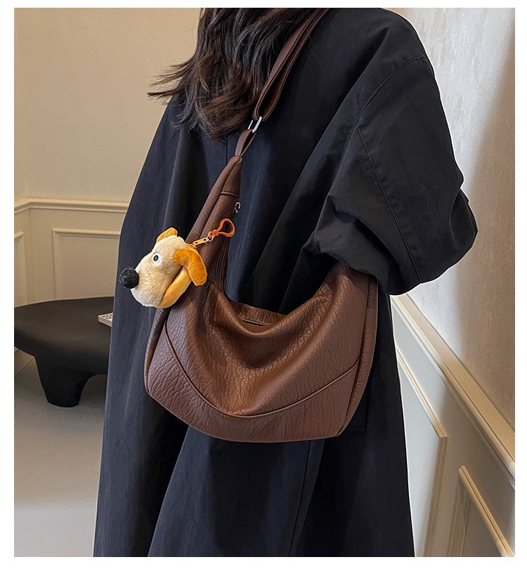 Túi Xách Nữ Size To Đeo Chéo - Giỏ Xách Lớn Kèm Thú Bông Mona - tt240903