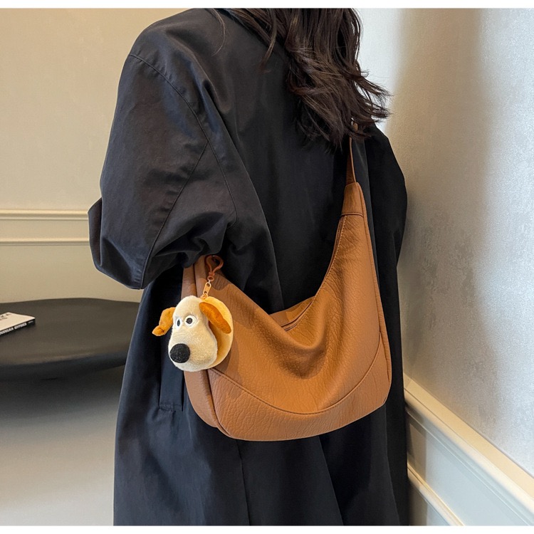 Túi Xách Nữ Size To Đeo Chéo - Giỏ Xách Lớn Kèm Thú Bông Mona - tt240903