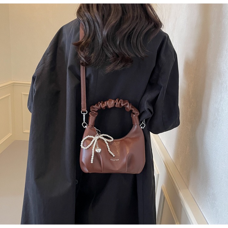 Túi Bèo Nhún Đeo Chéo Nữ - Giỏ Quai Xách Kèm Móc Đeo Túi Mona - tt240917