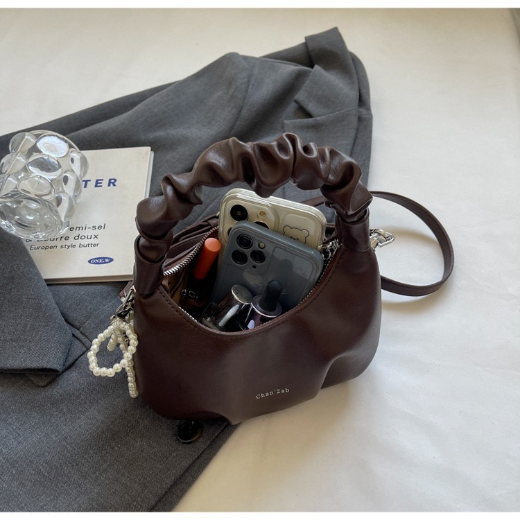 Túi Bèo Nhún Đeo Chéo Nữ - Giỏ Quai Xách Kèm Móc Đeo Túi Mona - tt240917