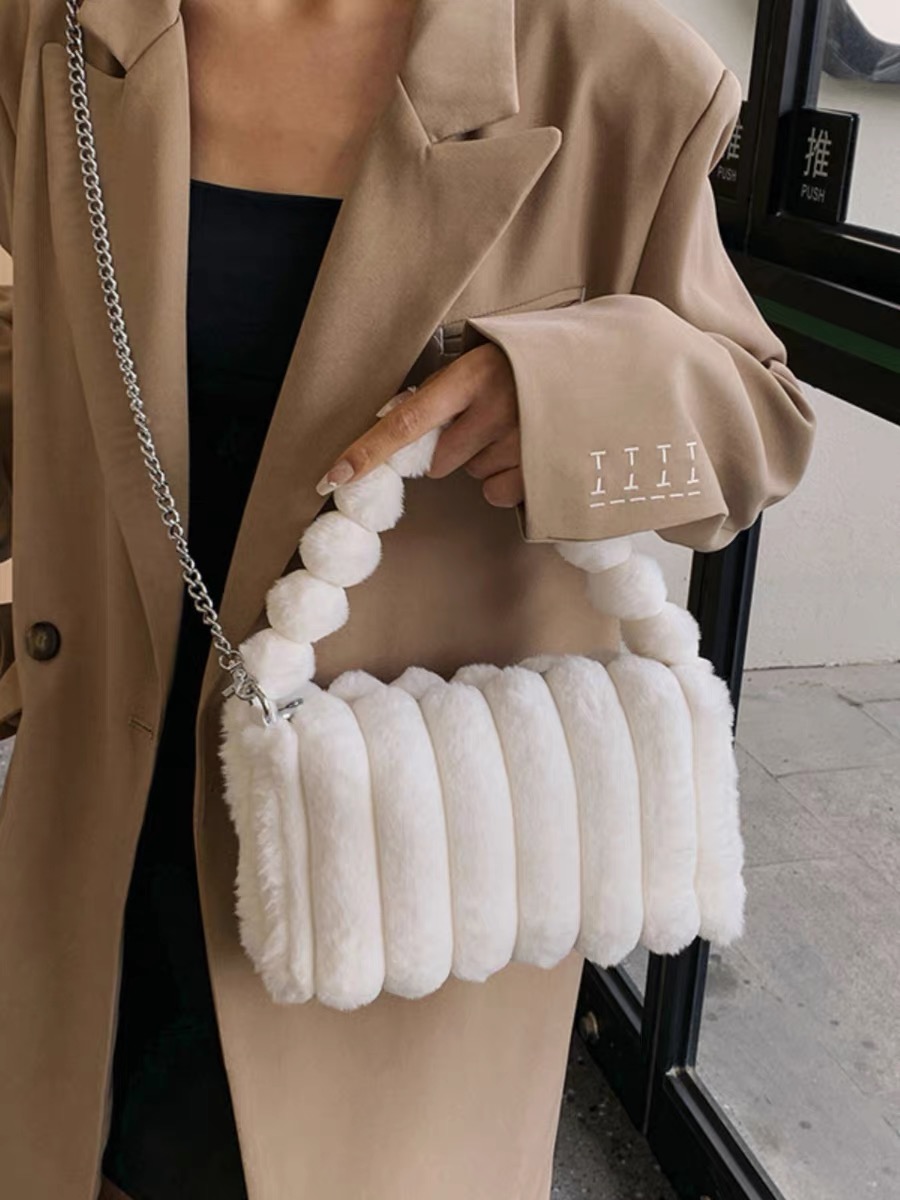 Túi Lông Nữ Có Quai Xách - Giỏ Xách Đeo Chéo Mona - tt231007