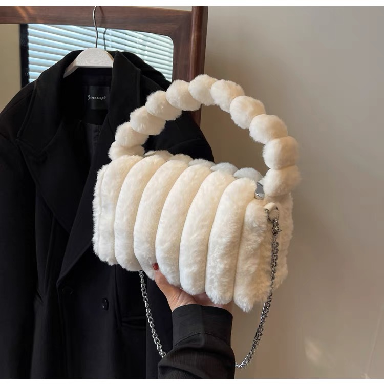 Túi Lông Nữ Có Quai Xách - Giỏ Xách Đeo Chéo Mona - tt231007