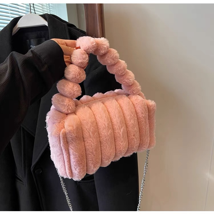 Túi Lông Nữ Có Quai Xách - Giỏ Xách Đeo Chéo Mona - tt231007