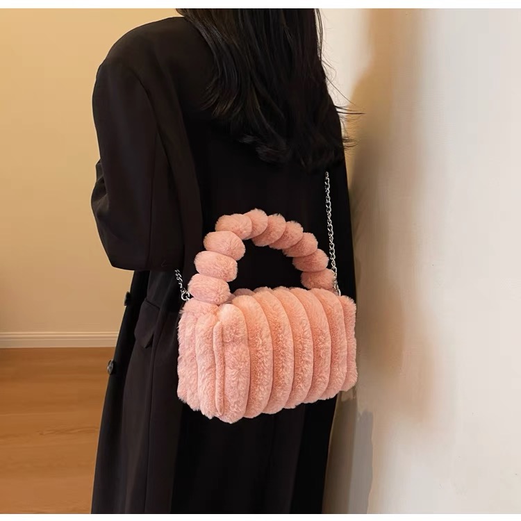 Túi Lông Nữ Có Quai Xách - Giỏ Xách Đeo Chéo Mona - tt231007