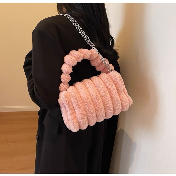 Túi Lông Nữ Có Quai Xách - Giỏ Xách Đeo Chéo Mona - tt231007