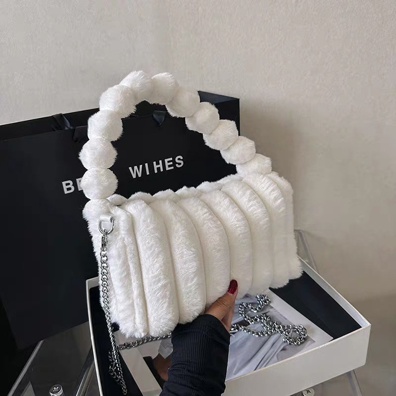 Túi Lông Nữ Có Quai Xách - Giỏ Xách Đeo Chéo Mona - tt231007