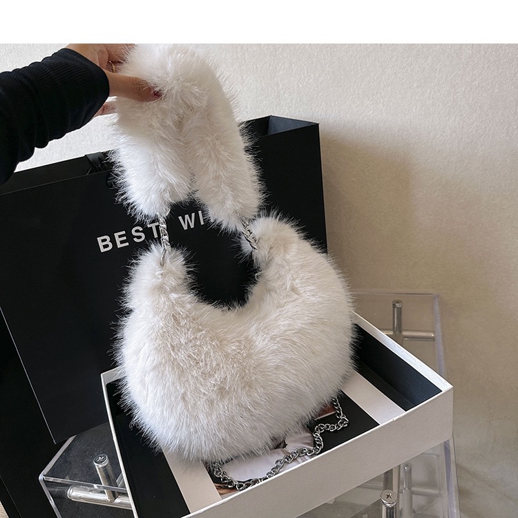 Túi Lông Đeo Vai Đeo Chéo Nữ - Giỏ Xách Kẹp Nách Mona - tt231009