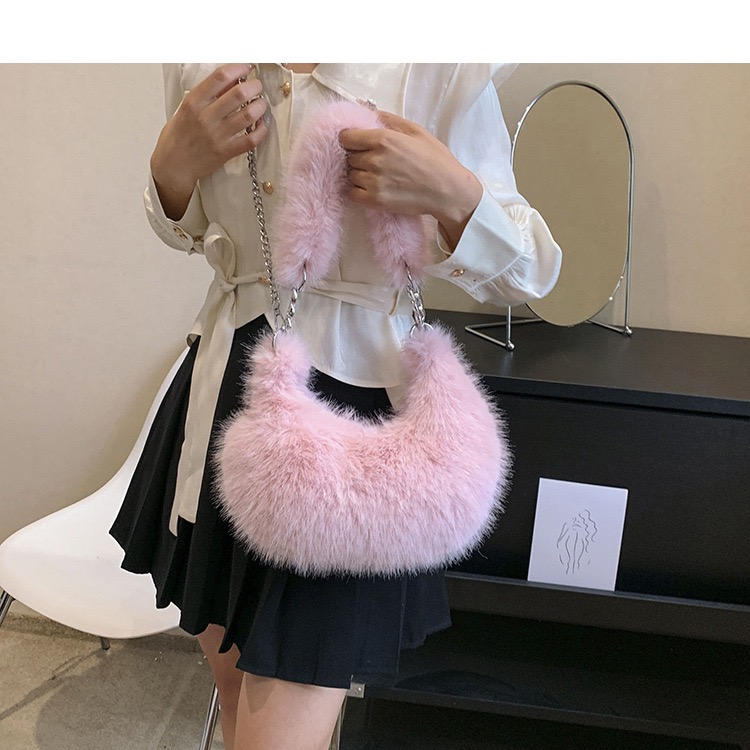 Túi Lông Đeo Vai Đeo Chéo Nữ - Giỏ Xách Kẹp Nách Mona - tt231009