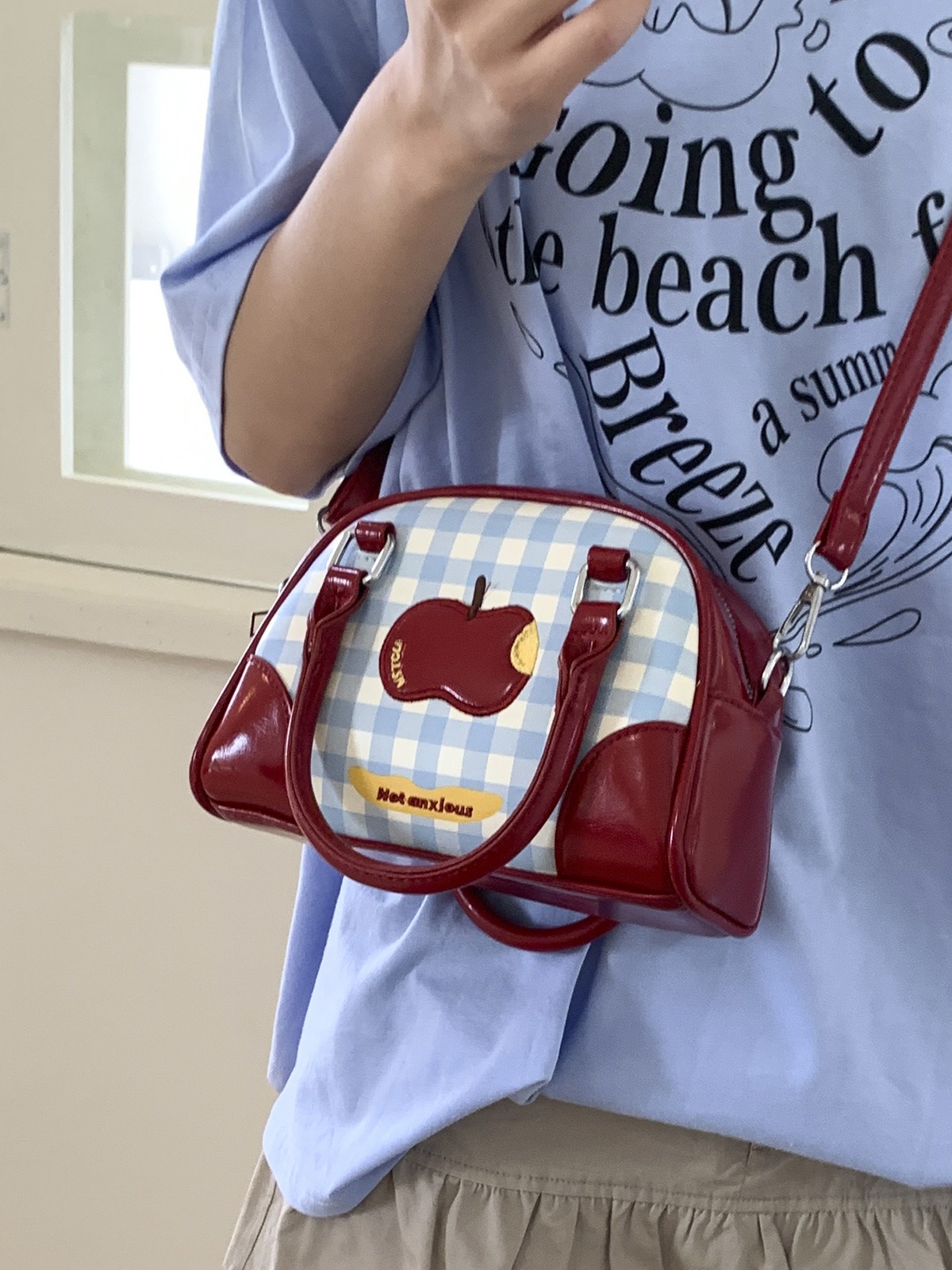 Túi Xách Đeo Chéo Cầm Tay Họa Tiết Quả Cherry Caro - tt250701