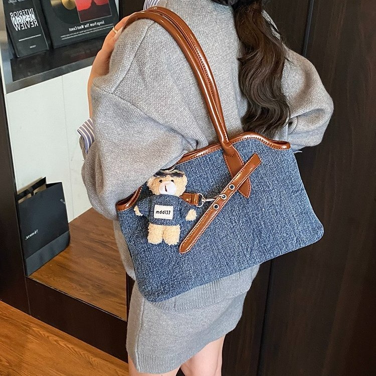 Túi Đeo Vai - Xách Tay Màu Bò Phối Nâu Size To - tt250936