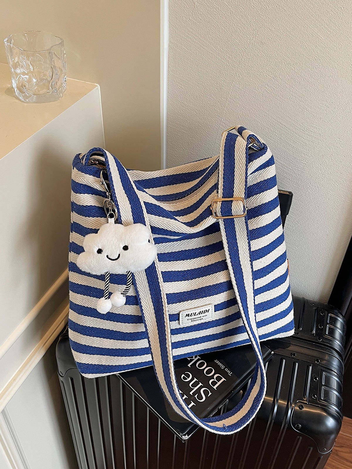 Túi Vải Kẻ Ngang Siêu Hot Túi Đi Biển - tt250709