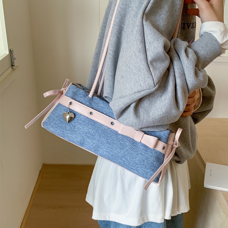 Túi Da Bò Phối Hồng Đeo Vai Đeo Chéo Hot - tt250819