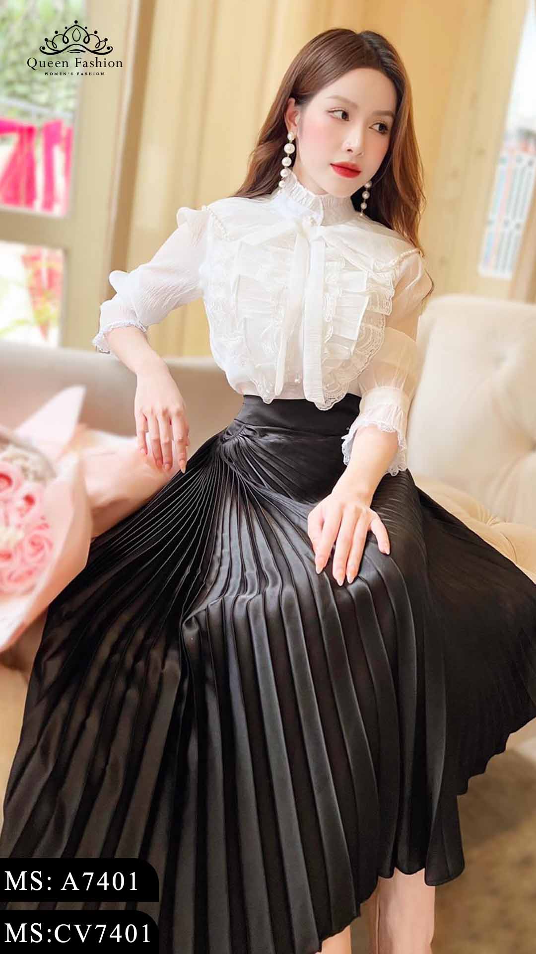 Chân váy dài trắng ulzzang, chân váy dài vintage phong cách Hàn Quốc |  Shopee Việt Nam