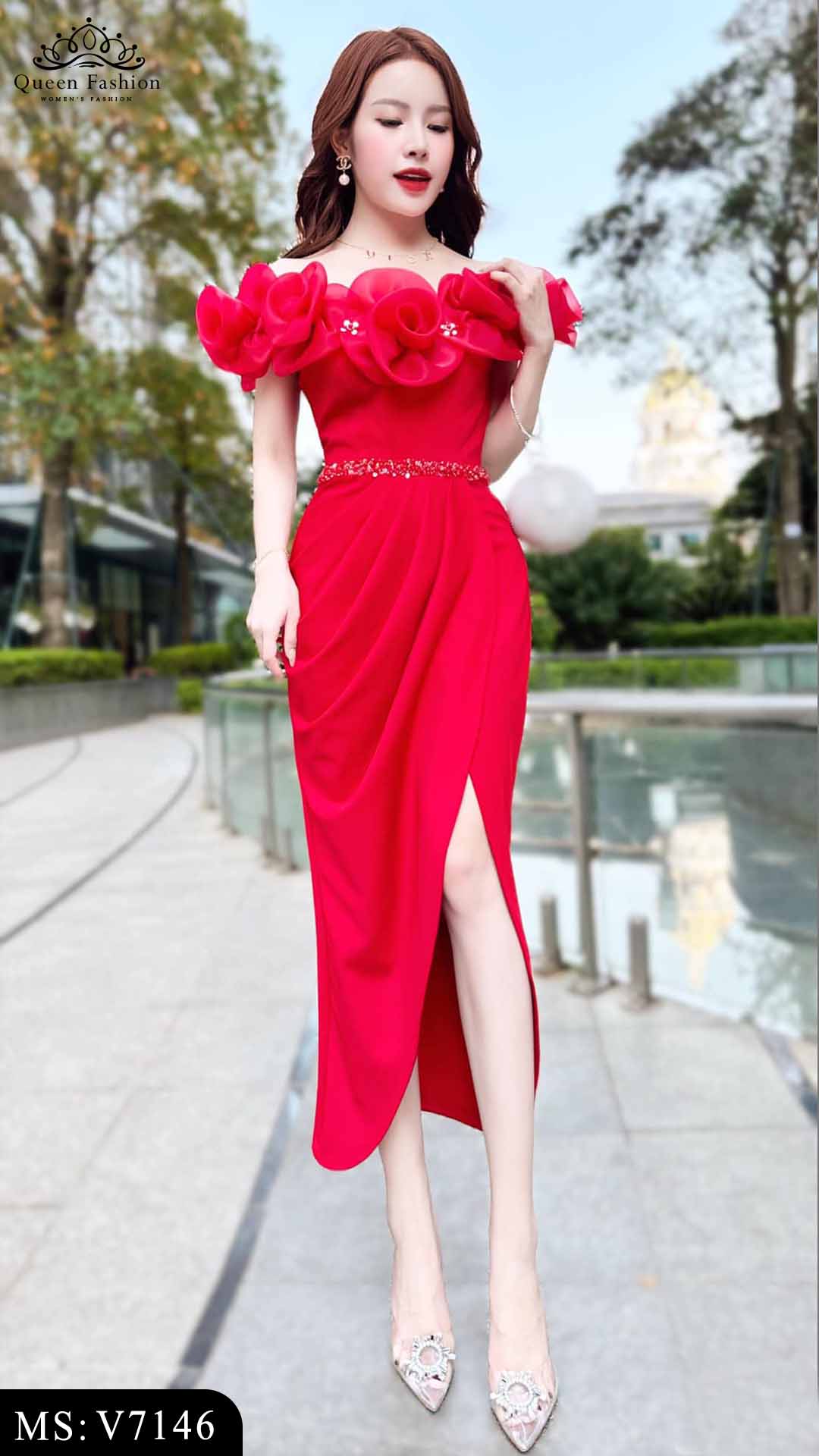 Đầm Body Hoa Lana Màu Vàng