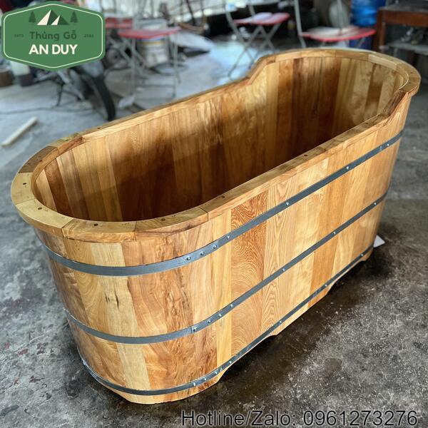 Bồn Tắm Gỗ Pơ Mu Cao Cấp Dáng Đẹp 