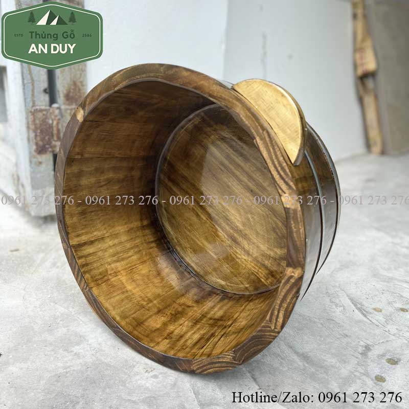Chậu gỗ thông - Hiệu quả tuyệt vời khi ngâm chân đều đặn mỗi ngày