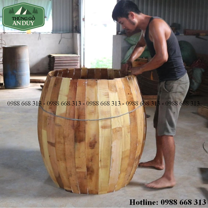 thân trống trường gỗ mít ghép chắc