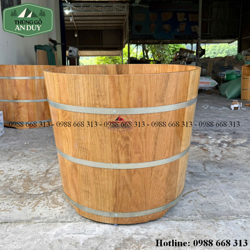 Bồn tắm gỗ sồi tự nhiên An Duy