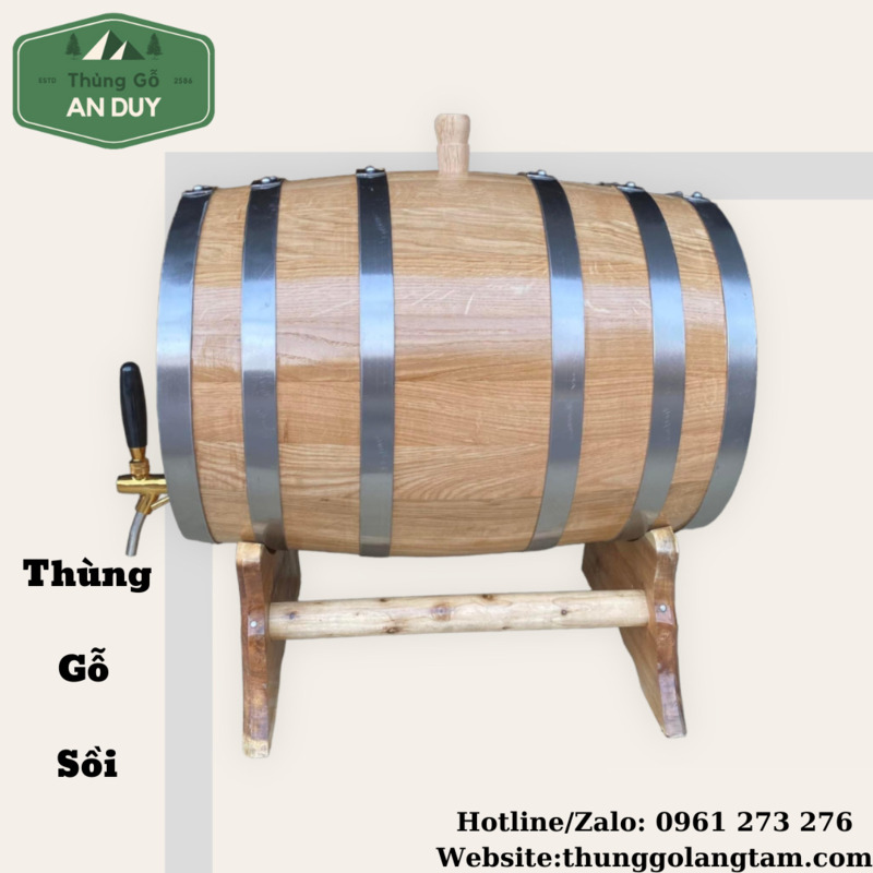 Thùng gỗ trang bị 6 đai gia cố chắc chắn