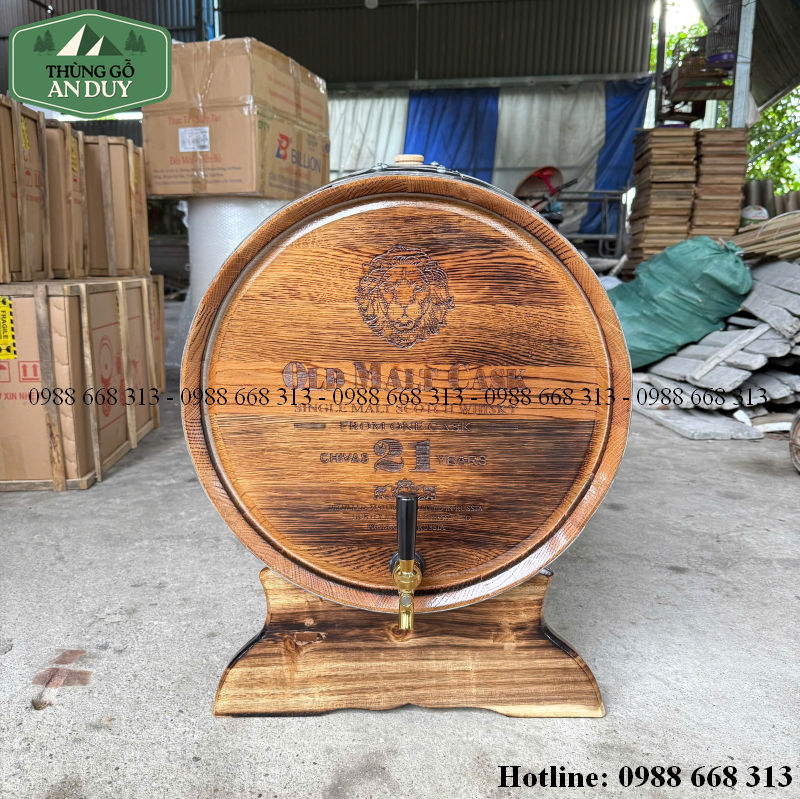 Các mẫu thùng gỗ sồi 20L 50L 100L 200L
