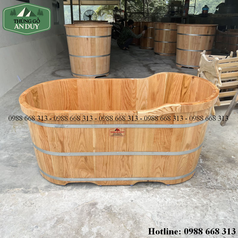 Chân cao su bồn tắm gỗ Sồi cách nền 2cm