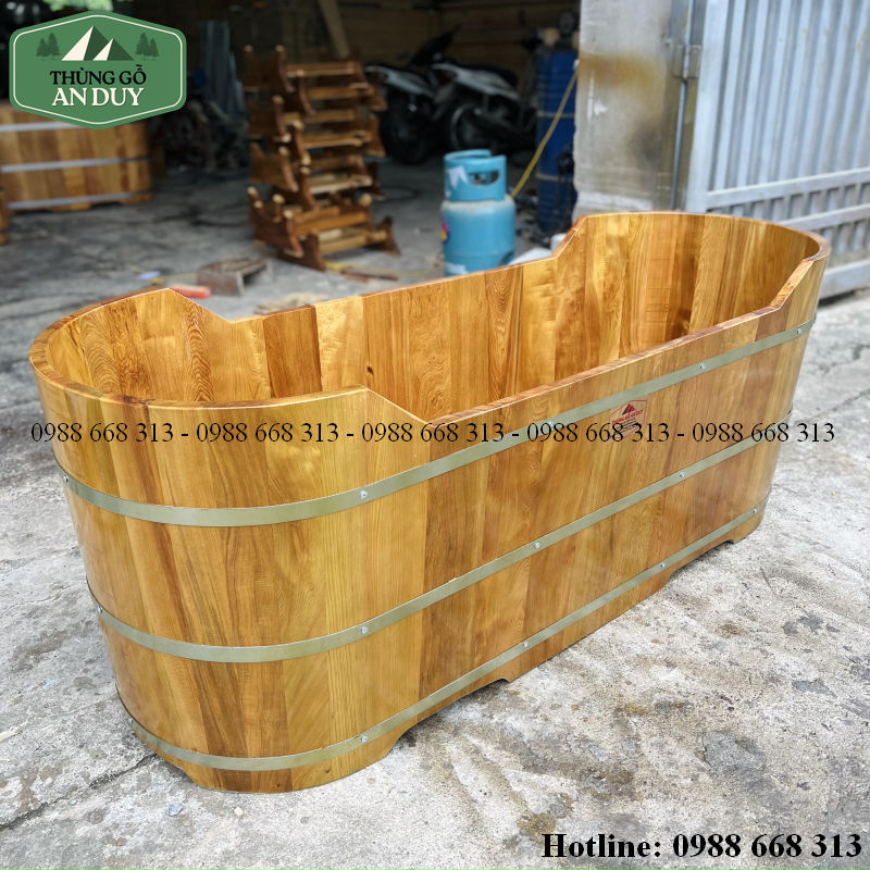 Cấu tạo thành Bồn Tắm Gỗ Pơmu ghép hèm âm dương